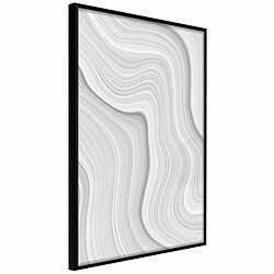 Paris Prix Snow Contour Lines Affiche murale encadrée - Papier HD haute qualité - Cadre plastique/MDF/verre acrylique - 30 x 45 cm - Multicolore