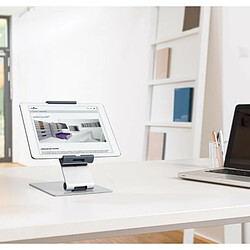 FP Support tablette table - Acier/Plastique Support tablette - Pivot à 360° - Variabilité angulaire - Acier et plastique - Convient tablettes 7 à 13 pouces
