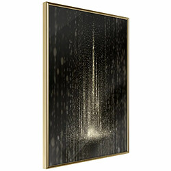 Paris Prix Affiche Rain of Light - Or Affiche murale encadrée - Impression HD résistante UV - 30x45 cm - Multicolore