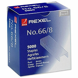 Rexel Lot de 5000 Agrafes 66 8mm