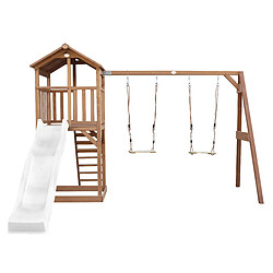 Avis Axi House AXI Beach Tower - Toboggan blanc et 2 balançoires