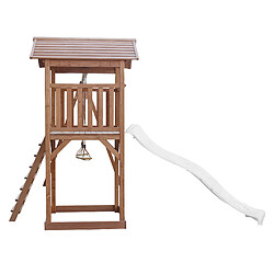 Axi House AXI Beach Tower - Toboggan blanc et 2 balançoires pas cher