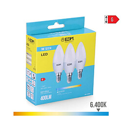 Avis Edm Ampoules LED bougie E14 5W - Lot de 3