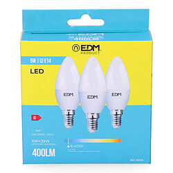 Acheter Edm Ampoules LED bougie E14 5W - Lot de 3