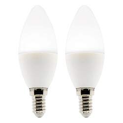 Zenitech Ampoules LED - E14 - 5W Ampoules flamme LED - Lot de 2 - 5W - E14 - 400 lm - Blanc neutre 4000K - A+