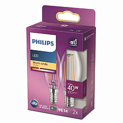 Philips ampoules LED E14 flamme - Lot de 2