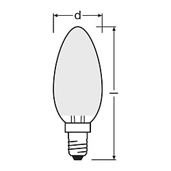 Osram Ampoule LED flamme E14 dimmable