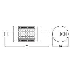 Osram ampoule LED R7s crayon 78 mm dimmable