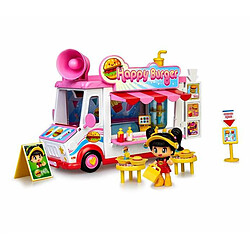 Famosa Pinypon Happy Burger Playset pour enfants - Avec accessoires et figurine - Âge recommandé : +4 ans