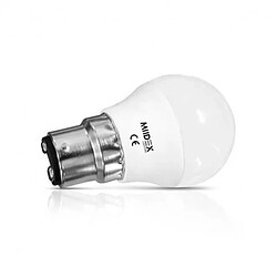 Miidex AMPOULE LED B22 BULB G45 6W 4000K Ampoule LED 6W - Blanc neutre 4000K - Ø45 x 80 mm - Durée de vie 30 000h - Culot B22