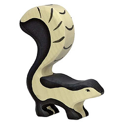 Holztiger figurine moufette en bois