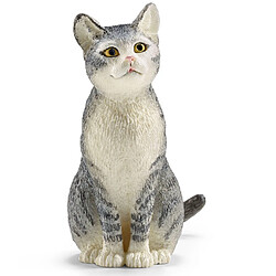 Schleich Figurine chat assis Figurine animale chat assis - Peinte à la main - Détails réalistes - Dès 3 ans