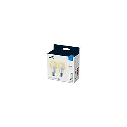 Pack 2 Ampoules LED Intelligentes WiFi + Bluetooth E27 A60 Dimmable WiZ 8W Blanc chaud 2700K pas cher