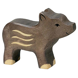 Holztiger Figurine marcassin en bois