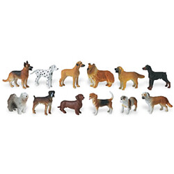 Safari Figurines chiens en tube