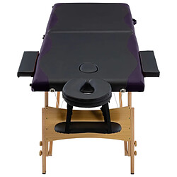 Acheter vidaXL Table de massage 2 zones - Noir