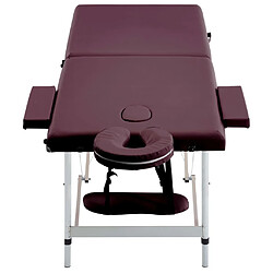 Avis vidaXL Table de Massage Aluminium - Violet Vin
