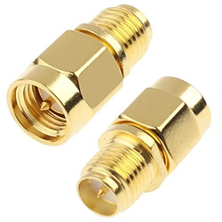 WEWOO Adaptateur SMA à RP-SMA Plaqué Or