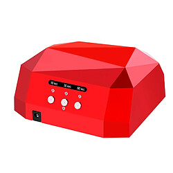 Sèche-Ongles Diam Universal Sèche-ongles LED UV - 36W - En forme de diamant - Pour gel et manucure - Rouge