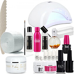 Kit manucure faux ongles avec lampe UV LED Kit manucure et modelage ongles - Lampe UV LED 180 W - Gels UV et vernis inclus - Alimentation secteur