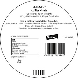 SERESTO Collier antiparasitaire Chat