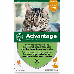 Advantage 40 - Pipettes antiparasitaires - Chat/Lapin