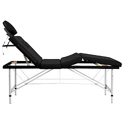 Acheter vidaXL Table de massage pliable noir 4 zones