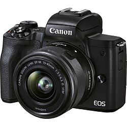 Canon EOS M50 Mark II Kit EF-M 15-45 mm STM et EF-M 55-200 mm STM - Noir