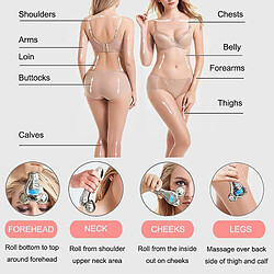 Chrono Rouleau Masseur à Micro-courant 4D - Blanc pas cher