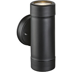 Globo Applique spot d'extérieur ronde en plastique - H. 16 cm - Noir