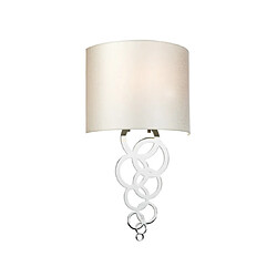 Elstead Lighting Applique murale Curtis Acier,Faux Soie Chrome poli