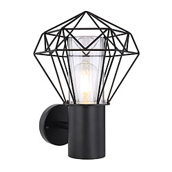 Globo Applique d'extérieur en Inox - H. 31 cm - Noir
