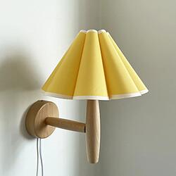 Universal Lampe Japonaise Bois E27 - Jaune pas cher