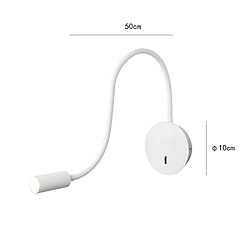 Applique de chevet 3W - Rétractable - Blanche