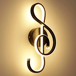 Stoex Note Musicale Applique LED - Noir