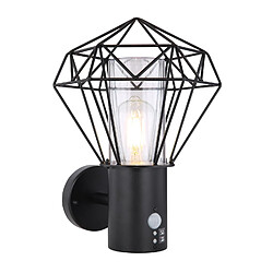 Globo Applique d'extérieur en Inox - H. 34 cm - Noir