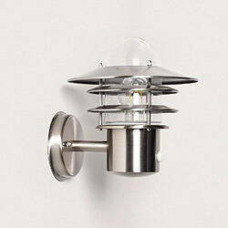 Ledkia Stage Applique extérieure - Acier inoxydable - Capteur PIR - E27 - Design sécurisant
