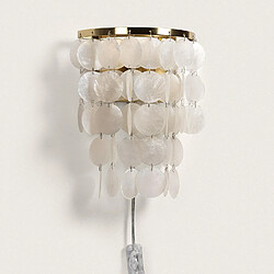 Ledkia Lampe Reef - Métal et Coquillages - Doré