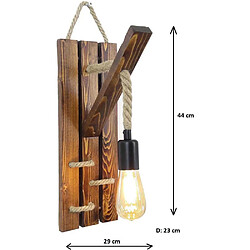 Hanah Home Applique Bois et Corde