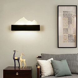 Universal Applique murale iceberg noir/blanche Applique LED - Fer forgé/acrylique - 12W - Style chinois - Blanc - Chambre/salon