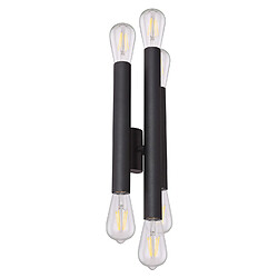 Globo Applique murale design industriel Upod - 6 Ampoules - Noir