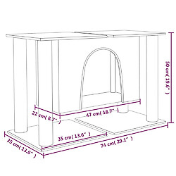 vidaXL Arbre à chat 50 cm - Gris clair pas cher