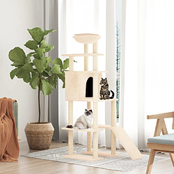 vidaXL Arbre à chat Crème 166 cm