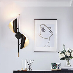 Applique Feuilles Roulées - Noir/Or