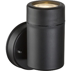 Globo Applique spot d'extérieur ronde en plastique - H. 12,2 cm - Noir