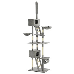 Arbre à chat Helloshop26 - 230-260 cm, gris