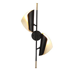 Applique Feuilles Roulées - Noir/Or