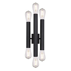 Globo Applique murale design industriel Upod - 6 Ampoules - Noir