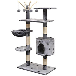Arbre à chat Helloshop26 - 125 cm - Gris