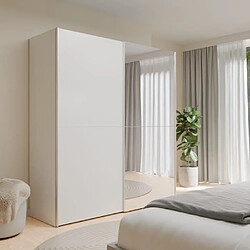 Vente-unique Armoire avec miroir - Blanc mat